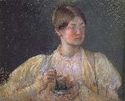 Mary Cassatt Hot chocolate Germany oil painting artist